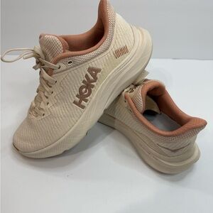 Hoka Solimar Women's Beige and Peach Athletic Shoes